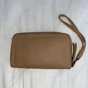 Brown/Tan wrist wallet
